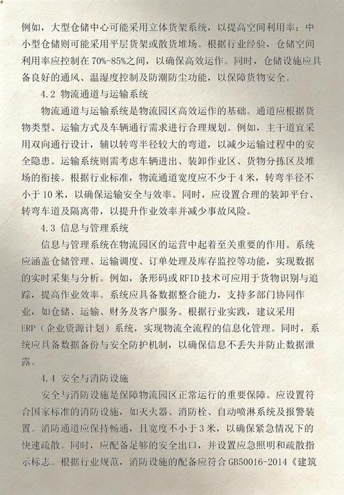 物流园区规划设计与管理规范